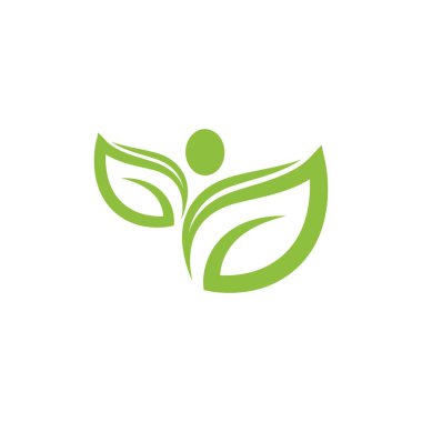 İnsan karakteri logosu çizim vektörü tasarımı