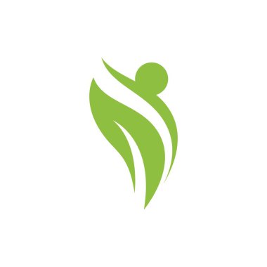 İnsan karakteri logosu çizim vektörü tasarımı