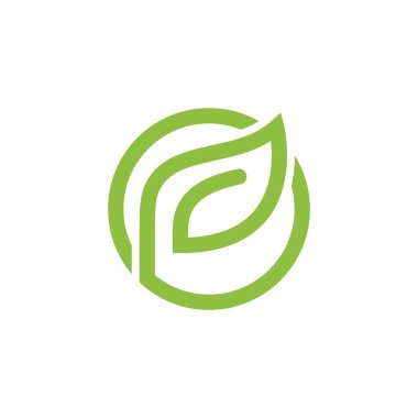 Yeşil ağaç yaprağı ekoloji doğa elementi vektörü logoları