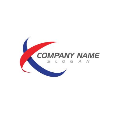 X Harfi Logo Şablonu vektör resimleme tasarımı