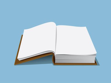 Boş Kitap Çizimi. Boş sayfalarına içerik eklemek için kullanabileceğiniz boş bir kitabın tasviri