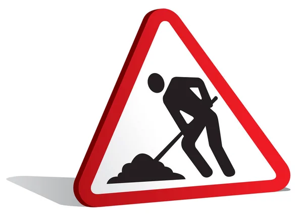 Men Work Sign Vector Llustration Men Work Sign Placed Ground - Stok Vektor