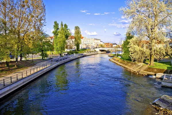 Brda River in Bydgoszcz City - Poland — Stock Photo, Image