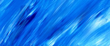 Mavi soyut akrilik doku, arka plan. Fırça kontur dokusu.