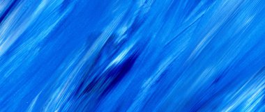 Mavi soyut akrilik doku, arka plan. Fırça kontur dokusu.