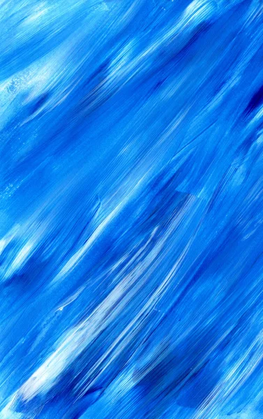 Azul Textura acrílica abstracta, fondo. Pincelada textura . — Foto de Stock