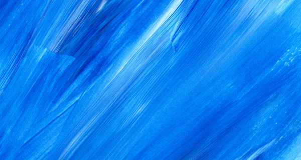 Kék absztrakt akril textúra, háttér. Ecset ecsetvonás textúra. — Stock Fotó