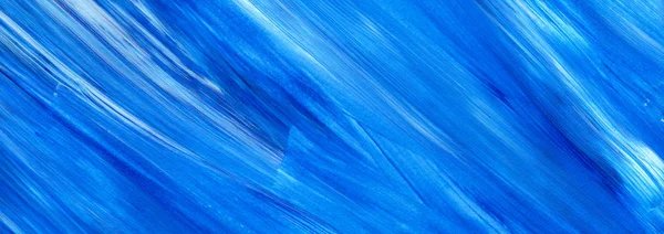 Μπλε αφηρημένη Ακρυλικό υφή, φόντο. Υφή περιγράμματος πινέλου. — Φωτογραφία Αρχείου