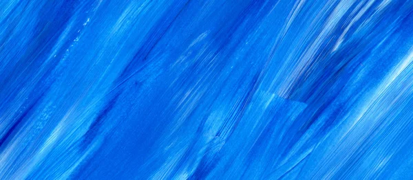 Texture acrylique abstraite bleue, fond. texture de coup de pinceau . — Photo