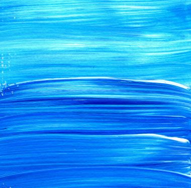 Soyut akrilik doku arka plan. Mavi fırça kontur dokusu