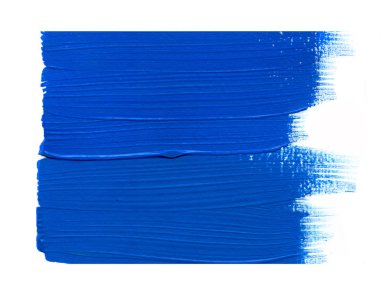 Beyaz arka plan üzerinde doku izole akrilik fırça darbesi. Grunge kağıt. 