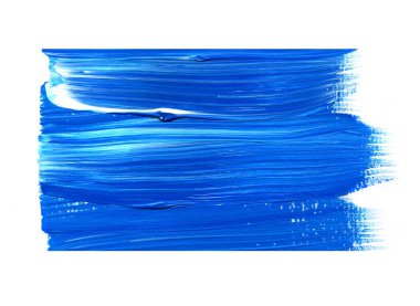 Soyut akrilik doku arka plan. Mavi fırça kontur dokusu