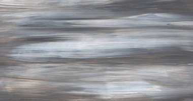 Gri soyut el boyalı tuval arka plan, doku, zemin