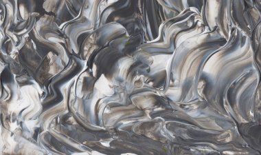 El yapımı akrilik arka plan boyama gri ve beyaz. Zemin, doku