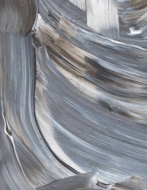 Tual üzerine yağlıboya, arka plan gri soyut akrilik boya doku.