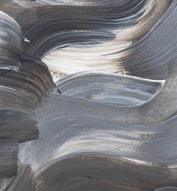 Tual üzerine yağlıboya, arka plan gri soyut akrilik boya doku.