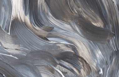 Tual üzerine yağlıboya, arka plan gri soyut akrilik boya doku.