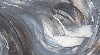 Tual üzerine yağlıboya, arka plan gri soyut akrilik boya doku.