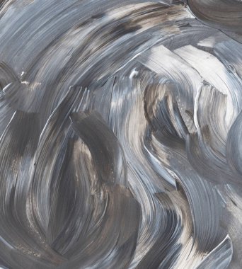 Tual üzerine yağlıboya, arka plan gri soyut akrilik boya doku.