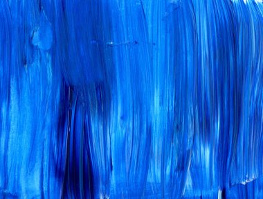 Mavi akrilik dinamik fırça darbesi. El doku, arka plan boyalı
