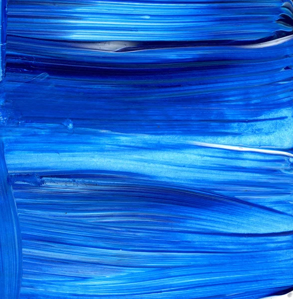 Niebieski akryl dynamiczny szczotka udar. Ręcznie malowane tekstury, tła — Zdjęcie stockowe