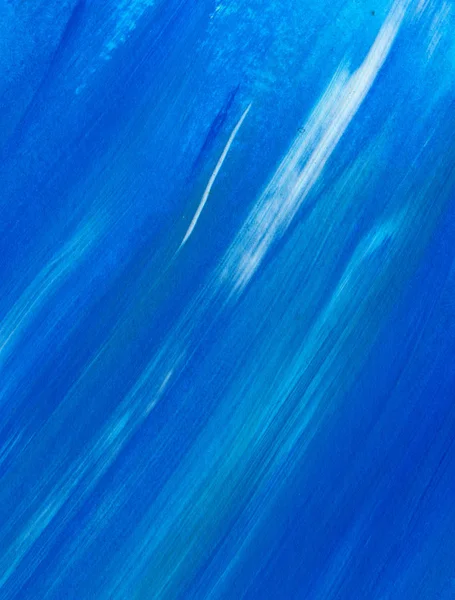 Blå Abstrakt Handmålad Canvas Bakgrund Textur Färgstark Texturerat Bakgrund — Stockfoto