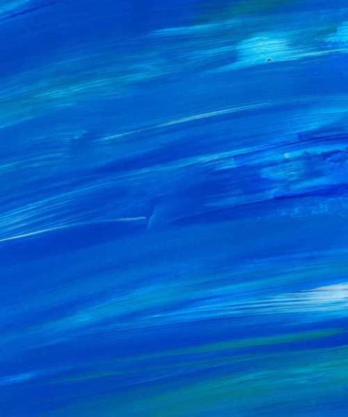 Bleu Abstrait Peint Main Toile Fond Texture Fond Texturé Coloré — Photo