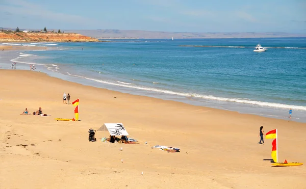 Port Willunga Adelaide Südaustralien Strandflucht Küstenblick Auf Das Blaue Meer — Stockfoto