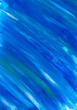 Yaratıcı mavi soyut el boyası arka plan, duvar kağıdı, doku, fırça darbeleri. Modern sanat. Çağdaş sanat.