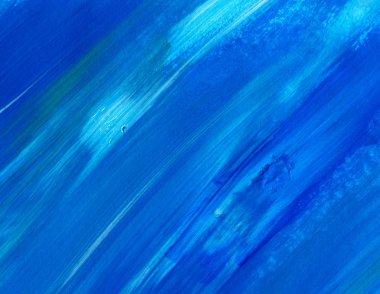 Yaratıcı mavi soyut el boyası arka plan, duvar kağıdı, doku, fırça darbeleri. Modern sanat. Çağdaş sanat.