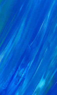 Yaratıcı mavi el boyası arka plan, duvar kağıdı, doku, fırça darbeleriyle tuval üzerinde akrilik boya. Modern sanat. Çağdaş sanat.