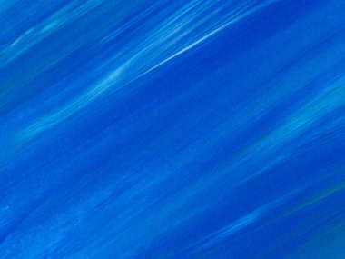 Yaratıcı mavi el boyası arka plan, duvar kağıdı, doku, fırça darbeleriyle tuval üzerinde akrilik boya. Modern sanat. Çağdaş sanat.