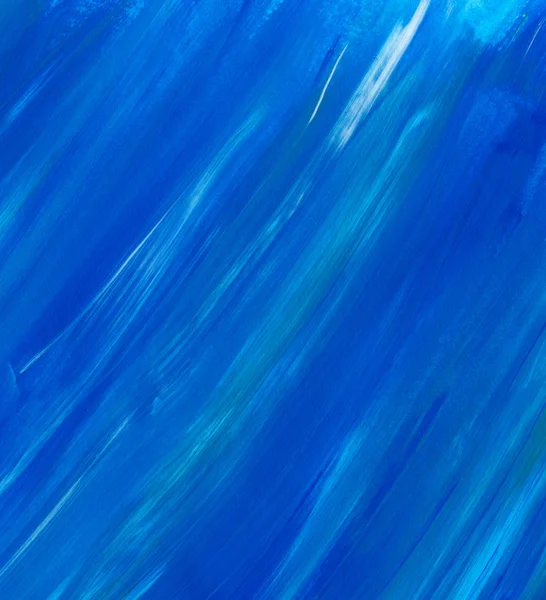 Créatif Bleu Abstrait Peint Main Fond Papier Peint Texture Coups — Photo