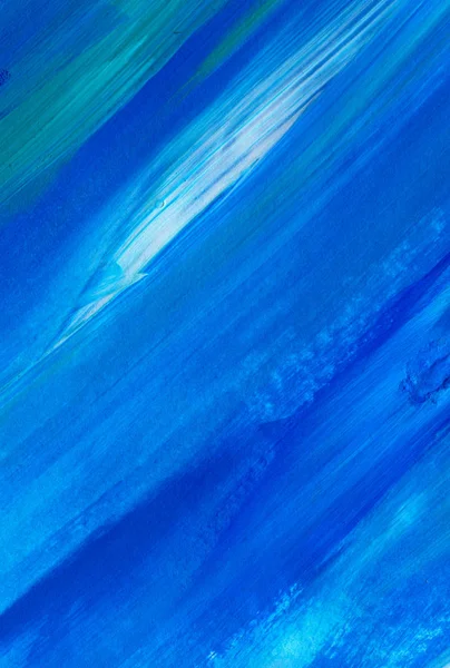 Creatief Blauw Abstracte Hand Geschilderde Achtergrond Behang Textuur Penseelstreken Moderne — Stockfoto