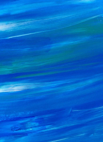 Творческий Синий Абстрактный Ручной Окрашенный Фон Обои Текстура Акриловая Живопись — стоковое фото