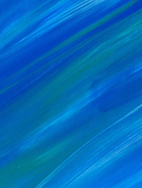 Creatief Blauw Abstracte Hand Geschilderde Achtergrond Behang Textuur Acryl Schilderen — Stockfoto