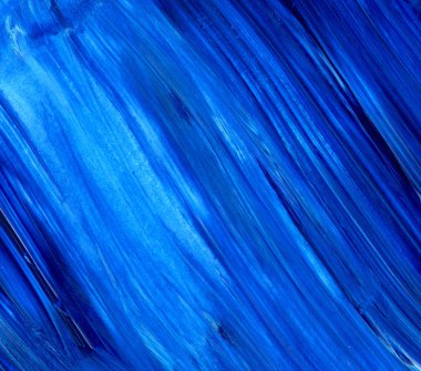 Mavi soyut el boyası arka plan, duvar kağıdı, doku, fırça darbeleriyle tuval. Modern sanat. Çağdaş sanat.