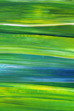 Yaratıcı yeşil el boyası arka plan, duvar kağıdı, doku, fırça darbeleriyle tuval üzerinde akrilik boya. Modern sanat. Çağdaş sanat.