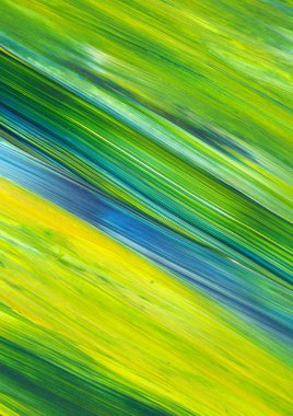 Yaratıcı yeşil el boyası arka plan, duvar kağıdı, doku, fırça darbeleriyle tuval üzerinde akrilik boya. Modern sanat. Çağdaş sanat.