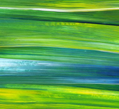 Yaratıcı yeşil el boyası arka plan, duvar kağıdı, doku, fırça darbeleriyle tuval üzerinde akrilik boya. Modern sanat. Çağdaş sanat.