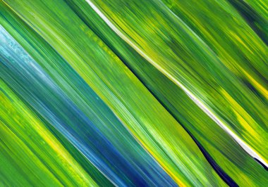 Yaratıcı yeşil el boyası arka plan, duvar kağıdı, doku, fırça darbeleriyle tuval üzerinde akrilik boya. Modern sanat. Çağdaş sanat.