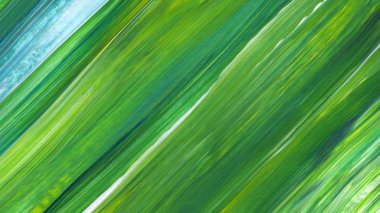 Yaratıcı yeşil el boyası arka plan, duvar kağıdı, doku, fırça darbeleriyle tuval üzerinde akrilik boya. Modern sanat. Çağdaş sanat.