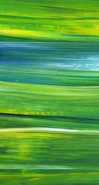 Yaratıcı yeşil el boyası arka plan, duvar kağıdı, doku, fırça darbeleriyle tuval üzerinde akrilik boya. Modern sanat. Çağdaş sanat.