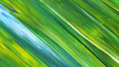 Yaratıcı yeşil el boyası arka plan, duvar kağıdı, doku, fırça darbeleriyle tuval üzerinde akrilik boya. Modern sanat. Çağdaş sanat.