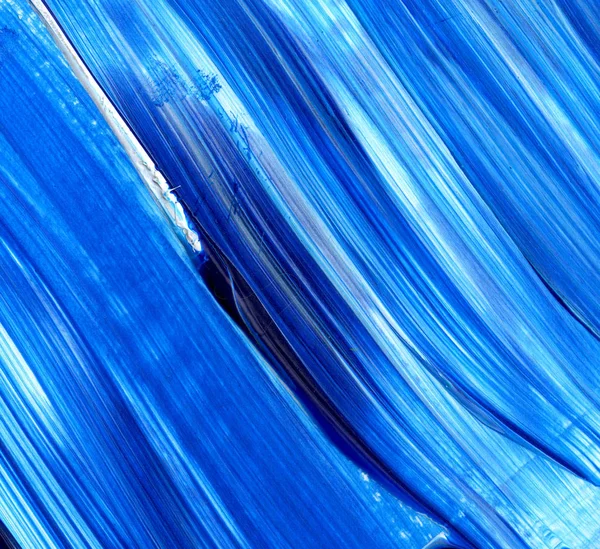 Mavi soyut el boyası arka plan, duvar kağıdı, doku, fırça darbeleriyle tuval. Modern sanat. Çağdaş sanat.