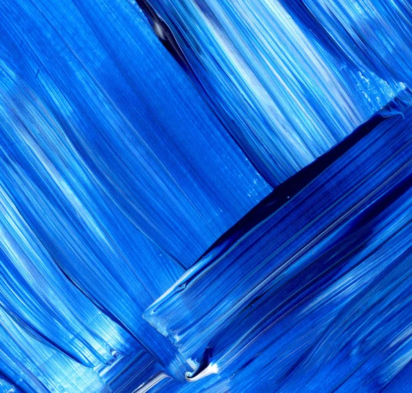 Mavi soyut el boyası arka plan, duvar kağıdı, doku, fırça darbeleriyle tuval. Modern sanat. Çağdaş sanat.