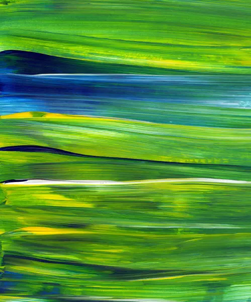 Yaratıcı yeşil el boyası arka plan, duvar kağıdı, doku, fırça darbeleriyle tuval üzerinde akrilik boya. Modern sanat. Çağdaş sanat.