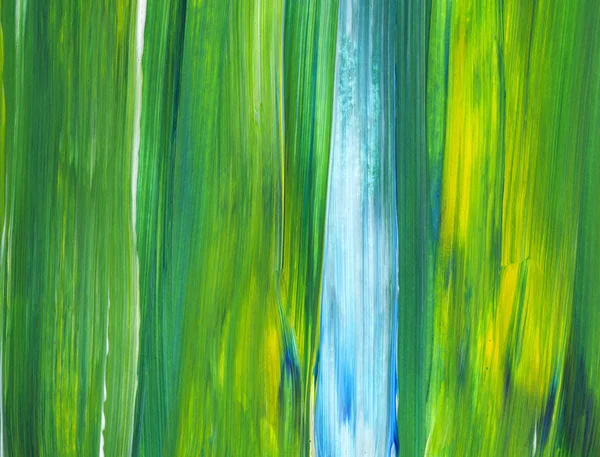 富有创意的绿色抽象手绘背景 画布上用笔画的丙烯酸 现代艺术 当代艺术 — 图库照片