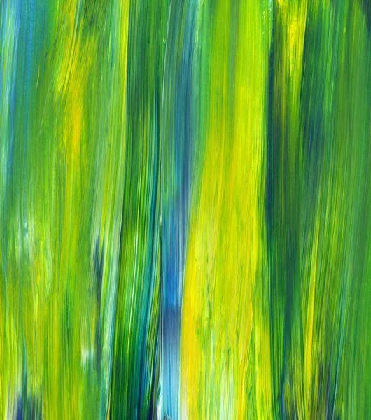 富有创意的绿色抽象手绘背景 画布上用笔画的丙烯酸 现代艺术 当代艺术 — 图库照片
