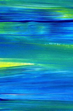 Mavi ve yeşil el akrilik resim çizmiş. Soyut sanat geçmişi, doku. Fırça darbeleri. Çağdaş sanat. - Görüntü